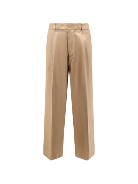 AMARANTO pleated wide-leg trousers Neutrals B6AB0016SAFARI
