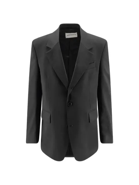AMARANTO single-breasted two-button blazer Black B6AB0021NERO