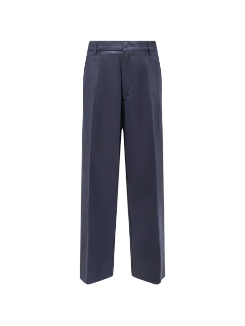 AMARANTO pleated wide-leg trousers Blue B6AB0016NAVY