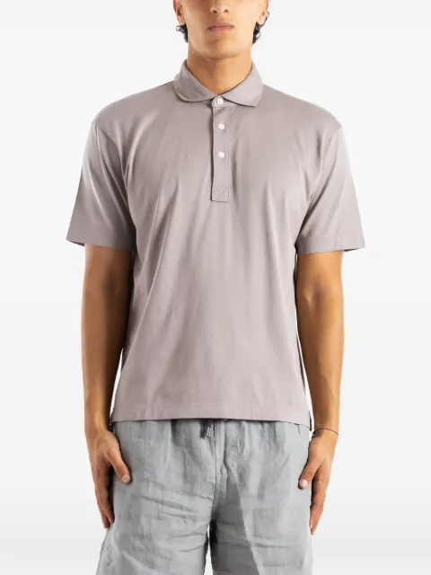 HANDVAERK short-sleeve jersey polo shirt Grey HAN2432GD