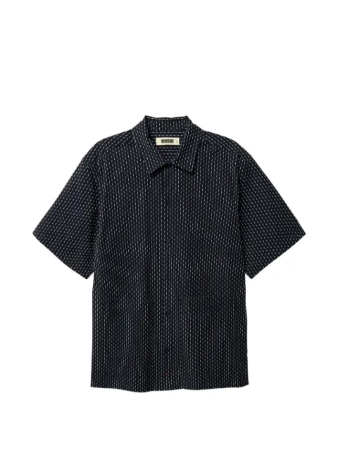 Woodbird WBWang Shiko striped short-sleeve shirt Blue 2616703