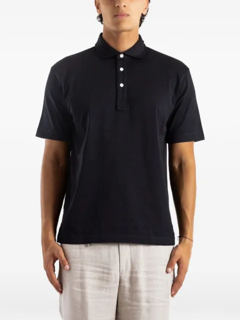HANDVAERK jersey short-sleeved polo shirt Black HAN2432GD