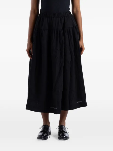 Casey Casey Upup gathered midi skirt Black 25FJ216