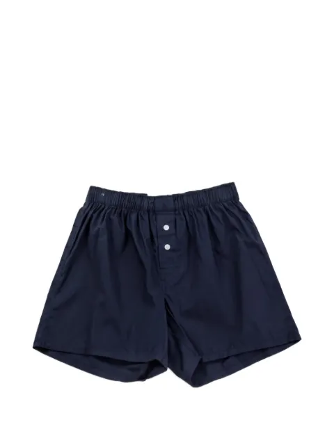 HANDVAERK elasticated button-front boxer shorts Blue HAN007