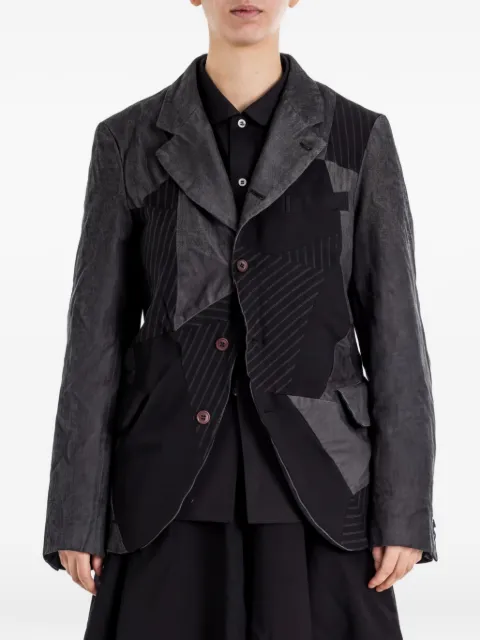 Comme Des Garçons patchwork pinstriped jacket Black 1OJ023