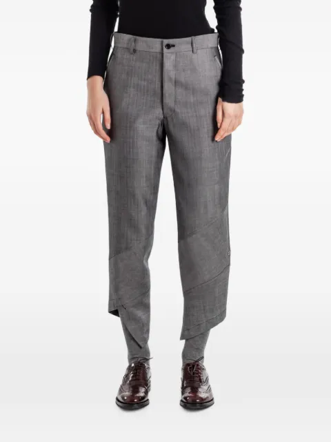 Comme Des Garçons asymmetric-hem tailored trousers Grey 1OP005
