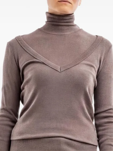 LEMAIRE V-neck layered-detail sweater Black TO1461LK1032