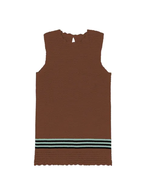 B.B. Walace stripe-detail sleeveless tank top Brown K32