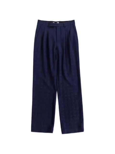 Marine Serre Moon Diamond jacquard trousers Blue MPA060A