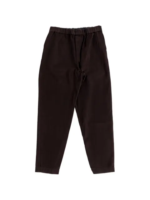 Casey Casey Jog AH elasticated-waist tapered trousers Brown 25HP289