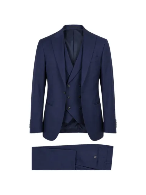 LUIGI BIANCHI MANTOVA single-breasted suit set (set of three) Blue 34005234381376