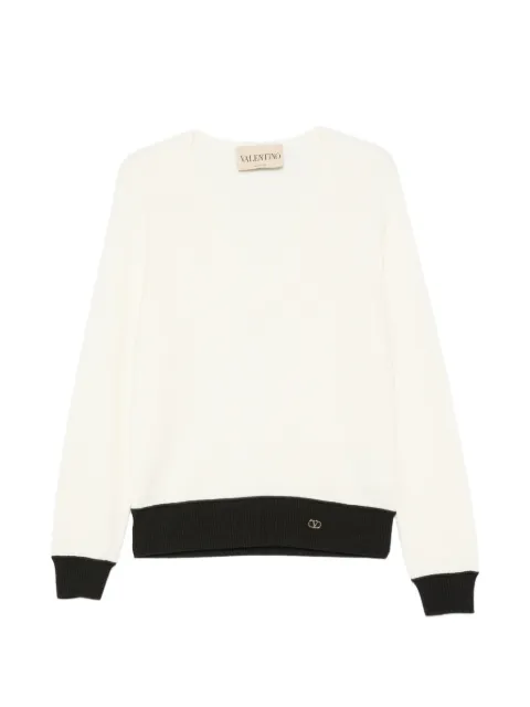 Valentino Garavani VLogo Signature V-neck sweater Neutrals BKC74CAAM