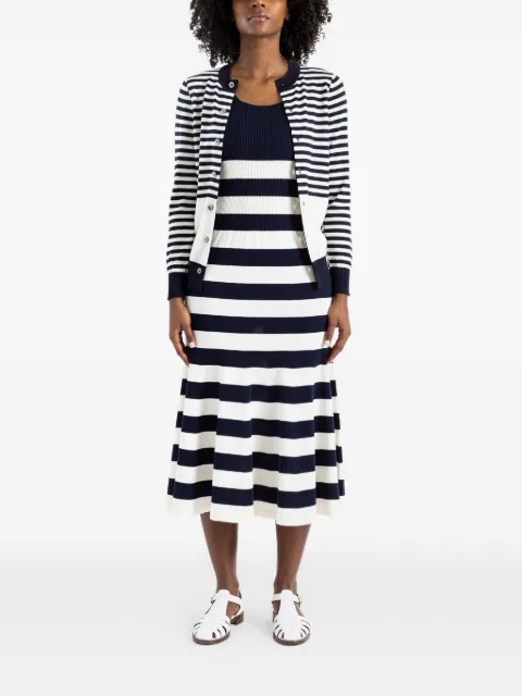 Junya Watanabe striped sleeveless midi dress Blue JQN023