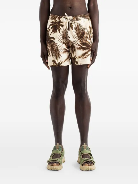 Moncler palm-print swim shorts Neutrals L10912C00007M9777
