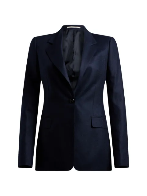 Tagliatore peak-lapel single-breasted blazer Blue JPARIGI12B440044