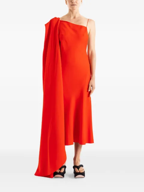 Balenciaga draped asymmetric dress Red 872272TUN34
