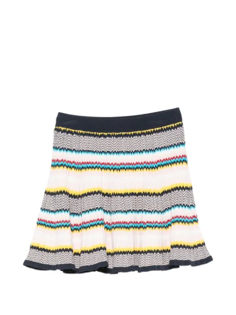 Casablanca chevron-knit mini skirt Blue WPF26KW139901