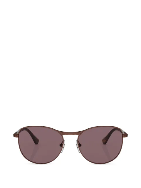 Persol diamond-pattern round-frame sunglasses Brown PO1002S1124AF