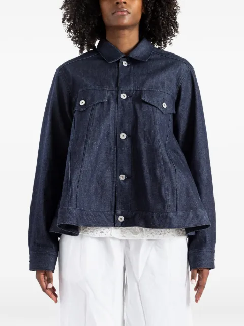 Black Comme Des Garçons A-line denim jacket Blue 1QJ001