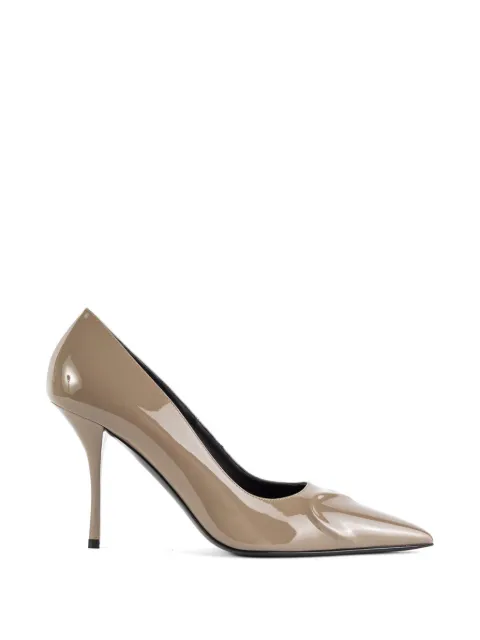 Alaïa heart-cutout leather heeled pumps Neutrals AA3E089CK168