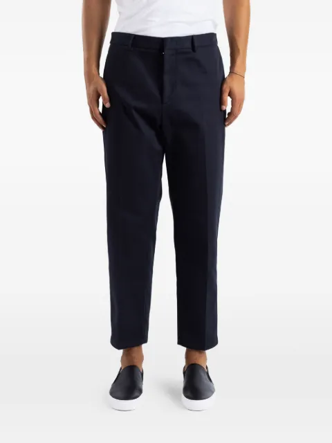 Jil Sander tapered-design pressed-crease trousers Blue J21KA0011J45137