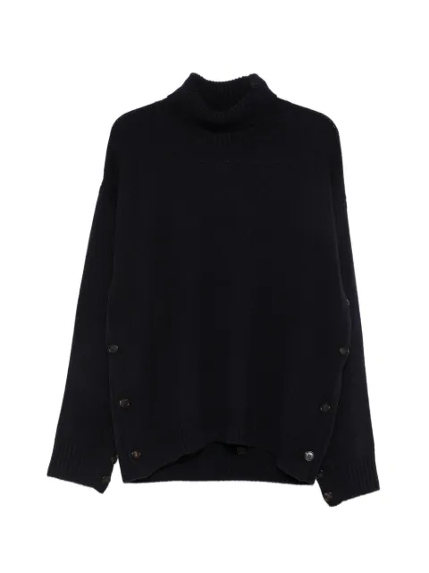 Frenken button-detail roll-neck knitwear Black 264301