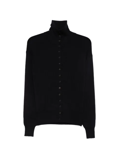Frenken button-up roll-neck cardigan Black 264315