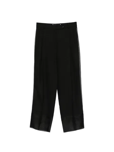 Frenken sheer-panelled wide-leg trousers Black 264507