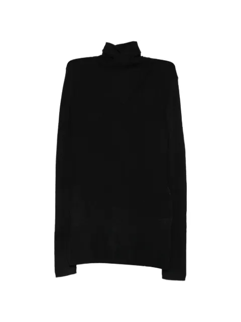 Frenken wrap-style roll-neck knitwear Black 264307