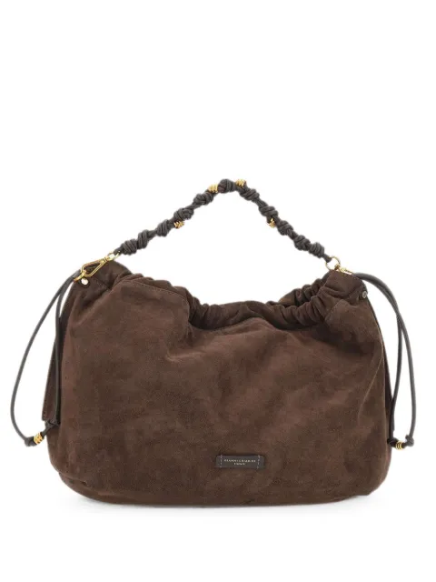 GIANNI CHIARINI Morgana large knotted shoulder bag Brown BS12260CMPL