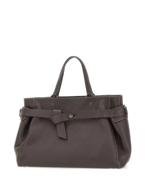 GIANNI CHIARINI Miranda knotted leather tote bag Brown BS11887RNGFRSH