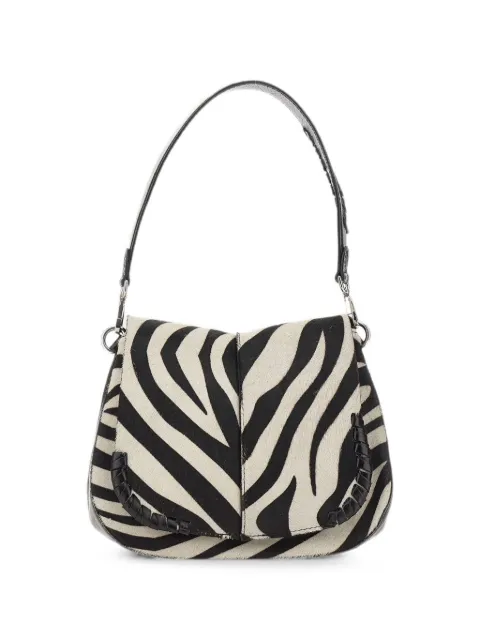 GIANNI CHIARINI Helena zebra-print shoulder bag Black BS12576