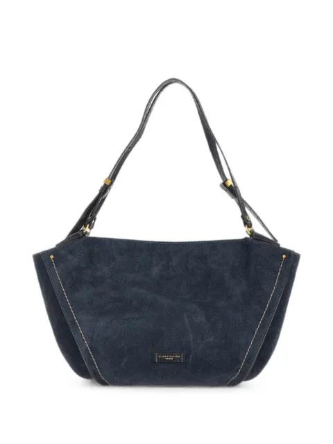 GIANNI CHIARINI Bloom suede shoulder bag Blue BS12727CMSTEMU