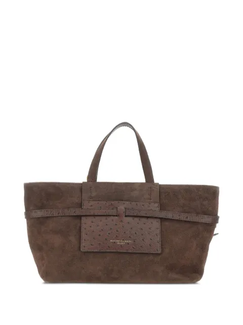 GIANNI CHIARINI Belty ostrich-effect suede tote bag Brown BS12695CMSTEMU