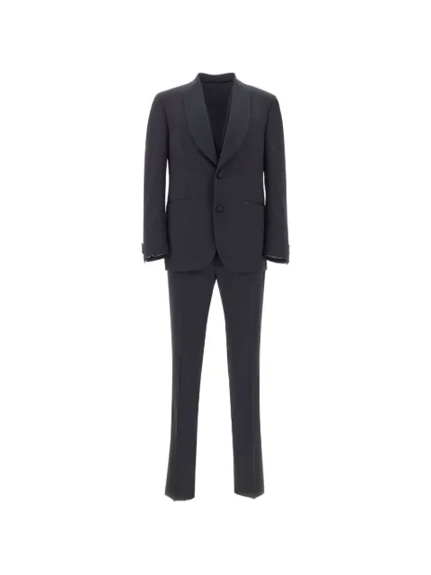 Corneliani satin shawl-lapel three-piece suit Grey 27790027981500017R
