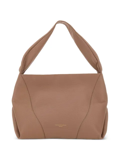 GIANNI CHIARINI Suria grained leather shoulder bag Neutrals BS12501GRNMARABOU