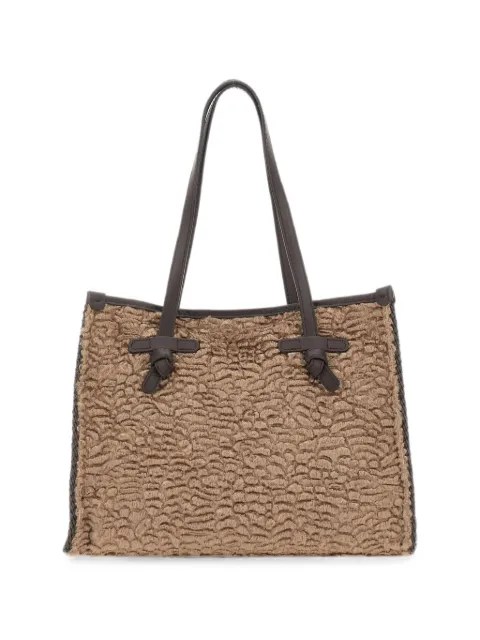 MARCELLA CLUB Marcella animalier-pattern shoulder bag Neutrals BS12459ZRNABEIGE