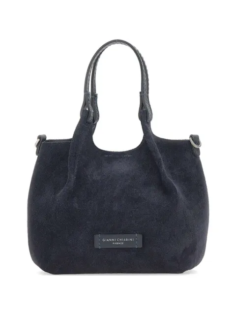 GIANNI CHIARINI Dua suede tote bag Blue BS9798CMPL