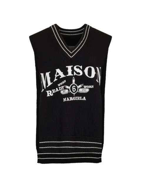 MM6 Maison Margiela wool sweater vest Black S52TH0060M13279