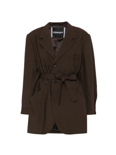 Frenken belted double-breasted jacket Brown 264806