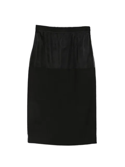 Frenken sheer-panel pencil midi skirt Black 264602