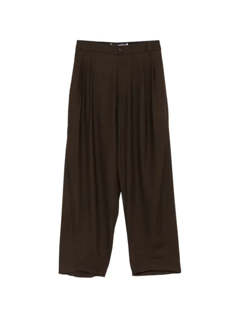 Frenken pleated wide-leg trousers Brown 264503