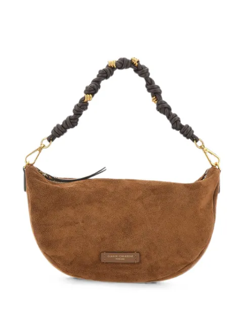 GIANNI CHIARINI Cleo suede shoulder bag Brown BS12691CMPL