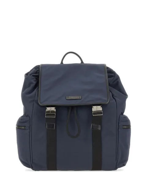 GIANNI CHIARINI Oslo leather-trimmed backpack Blue ZNUB18416NYLPLNOTTURNO