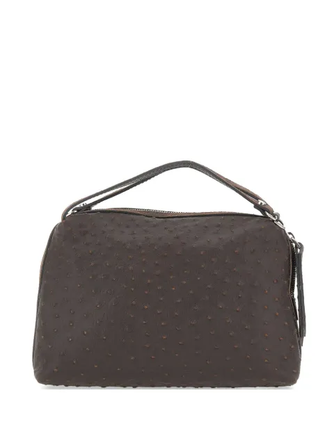 GIANNI CHIARINI small Alifa ostrich-effect tote bag Brown BS8258STEMUNERO