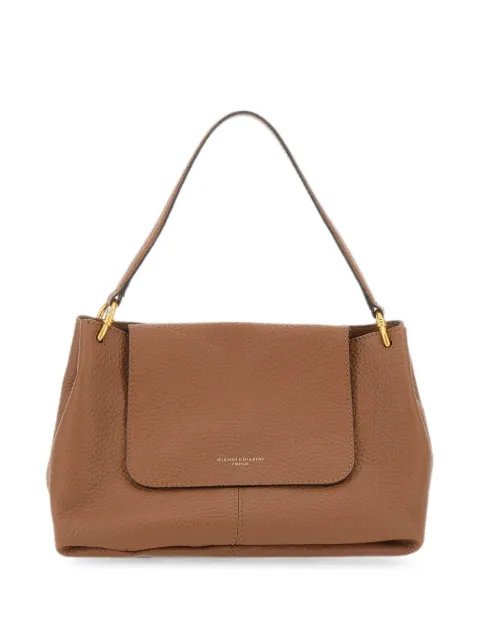 GIANNI CHIARINI Sandra grained leather shoulder bag Brown BS12170RNG