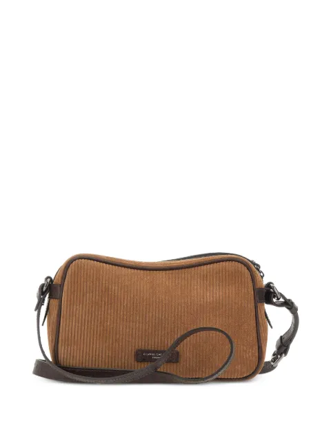 GIANNI CHIARINI Cora ribbed shoulder bag Brown BS12555CMCNTCOGNAC