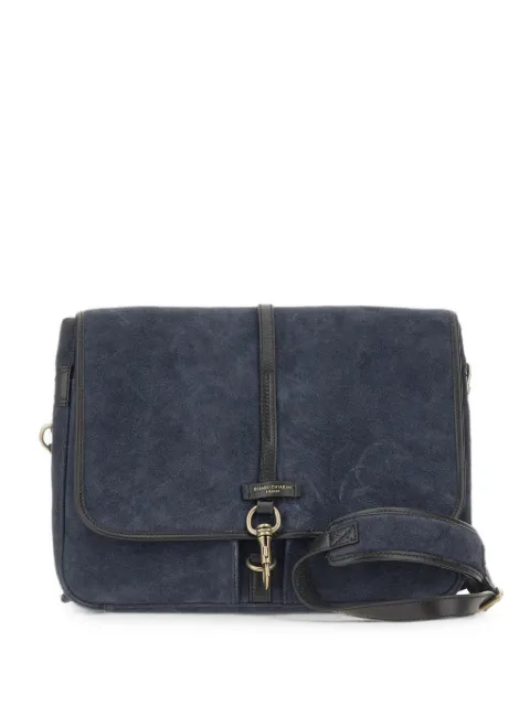 GIANNI CHIARINI Berlino suede large shoulder bag Blue BSU11625CMPLNOTTURNO