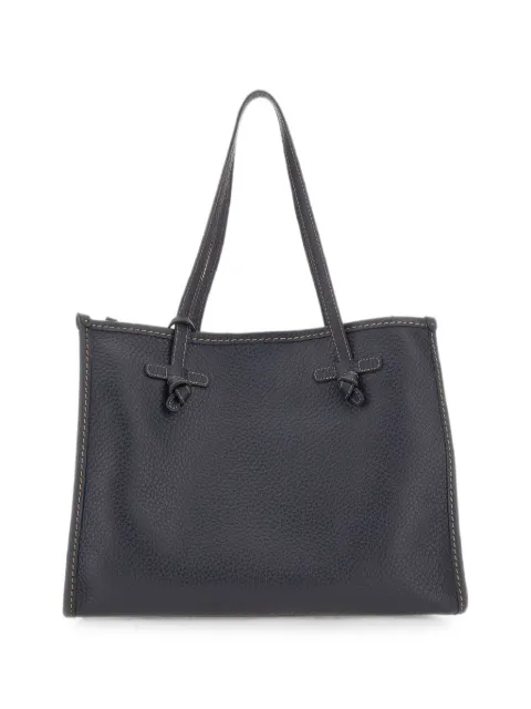 MARCELLA CLUB large Marcella pebbled leather shoulder bag Blue BS9330BBLTUNOTTURNO