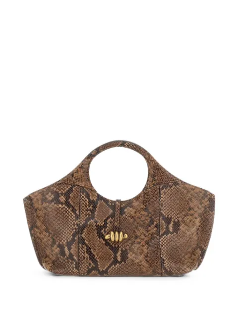 GIANNI CHIARINI Infinity python-printed leather shoulder bag Brown BS12490PTYCUOIO